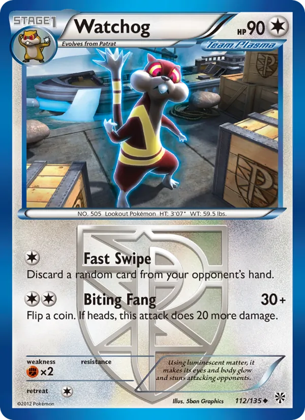 Watchog - Plasma Storm Pokemon Card