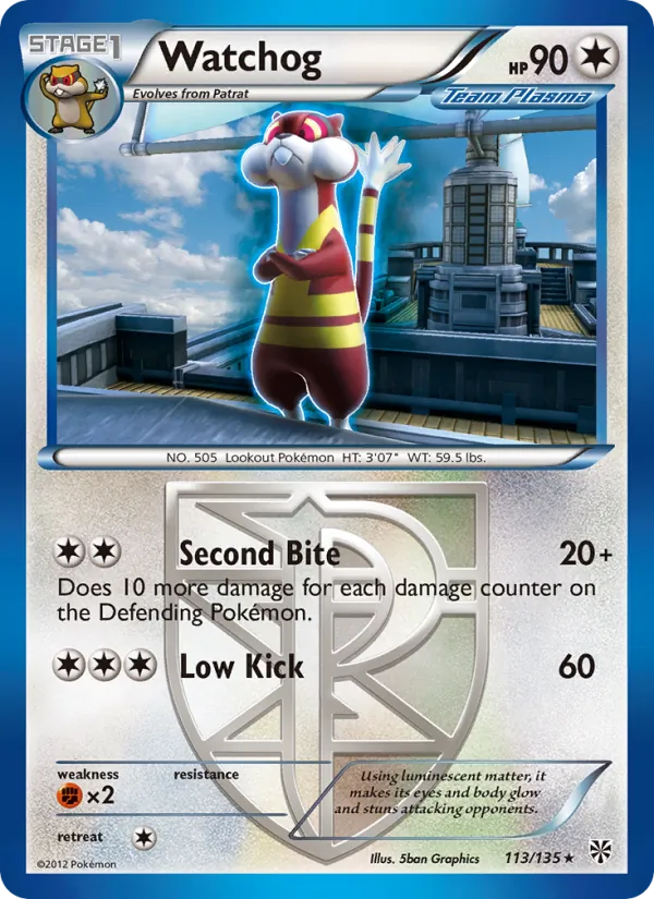 Watchog - Plasma Storm Pokemon Card