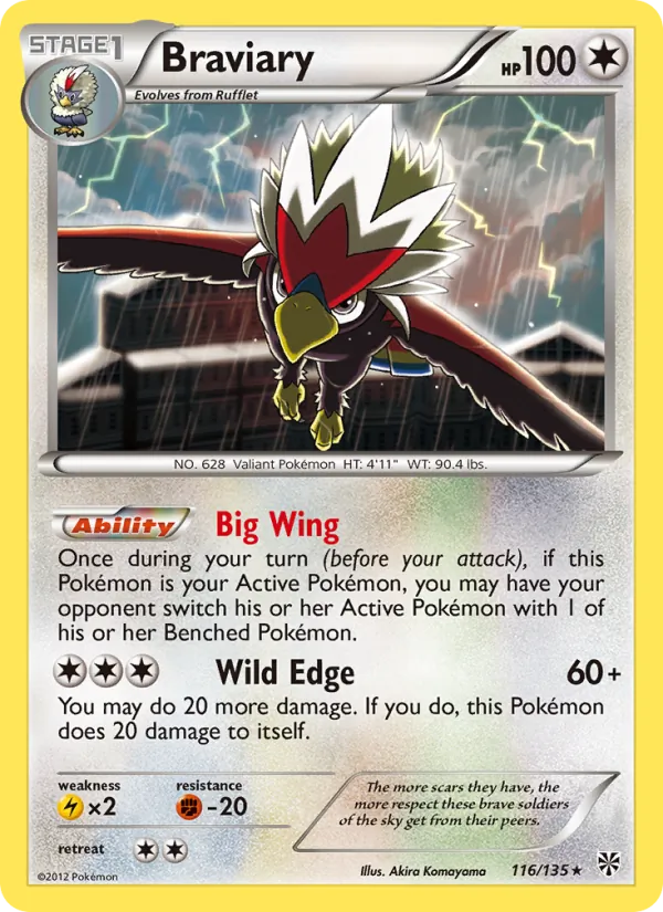 Braviary - Plasma Storm Pokemon Card