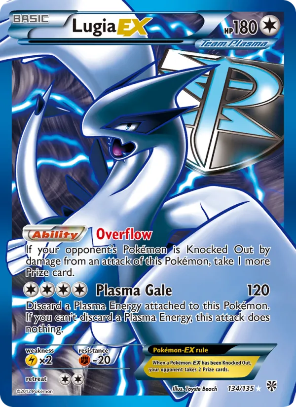Lugia-EX - Plasma Storm Pokemon Card