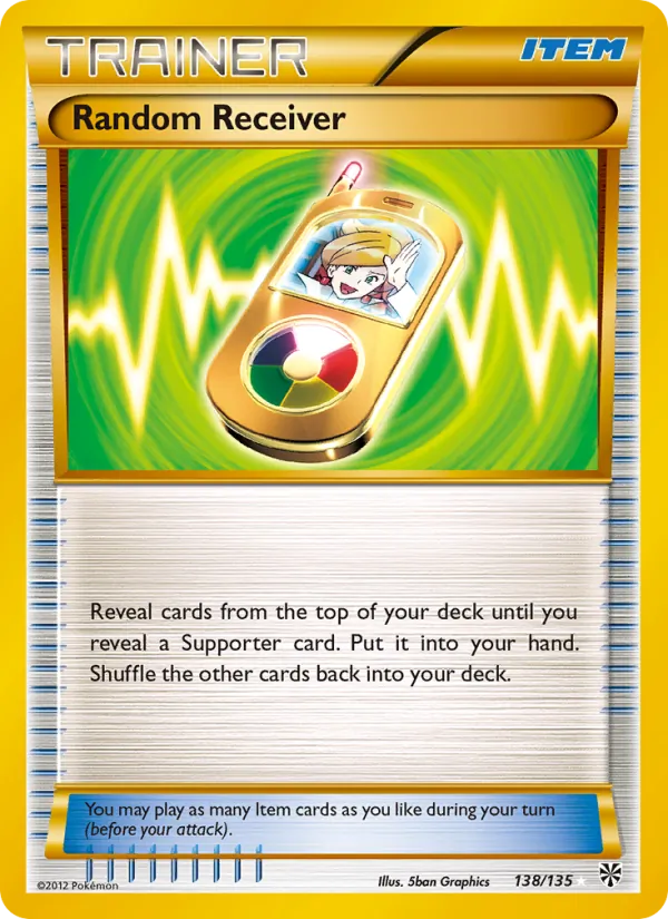 Random Receiver - Plasma Storm Pokemon Card