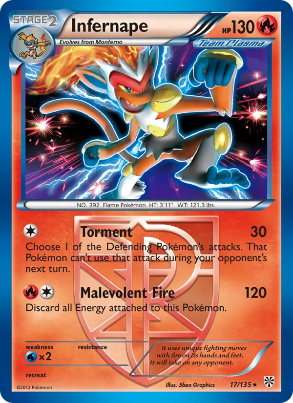 Infernape - Plasma Storm Pokemon Card