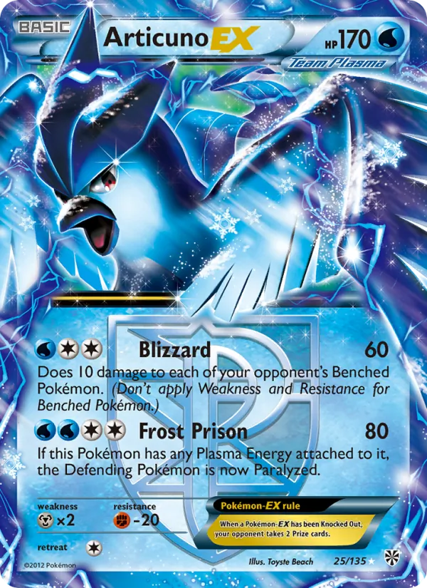 Articuno-EX - Plasma Storm Pokemon Card