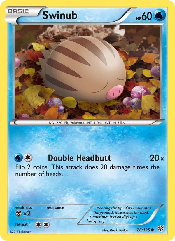 Swinub - Plasma Storm Pokemon Card
