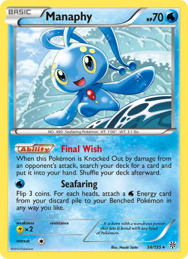 Manaphy - Plasma Storm Pokemon Card
