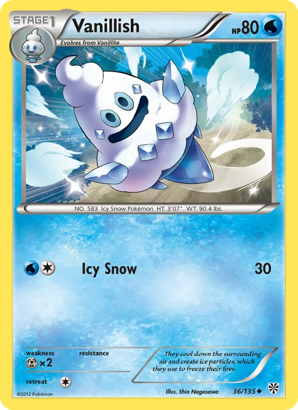 Vanillish - Plasma Storm Pokemon Card