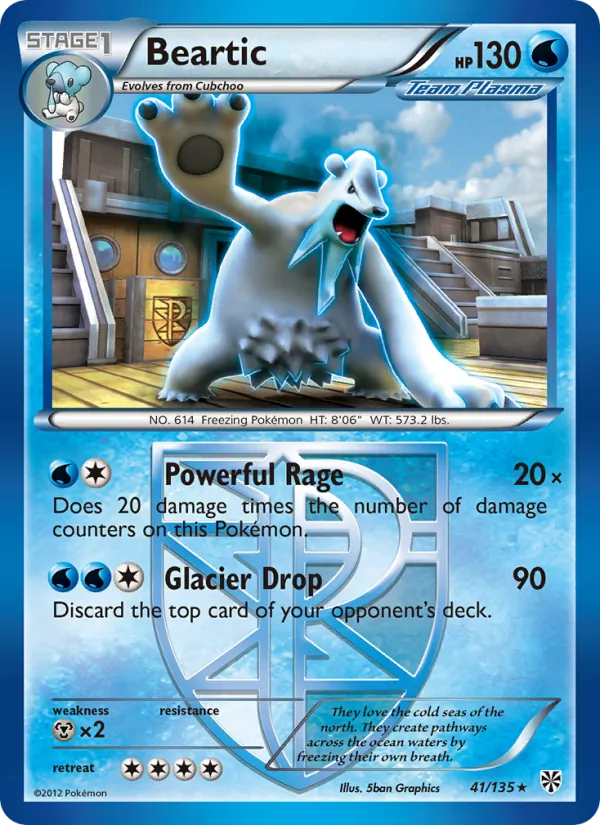 Beartic - Plasma Storm Pokemon Card