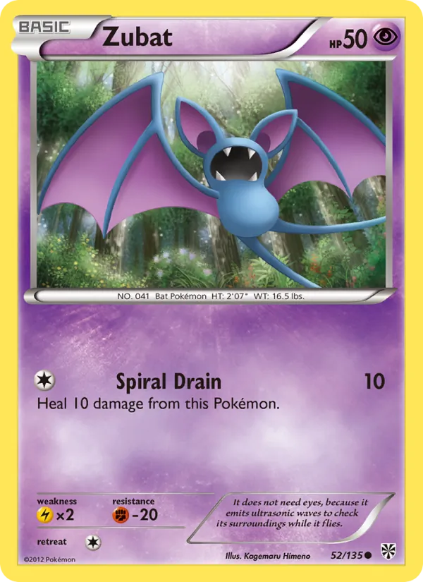 Zubat - Plasma Storm Pokemon Card