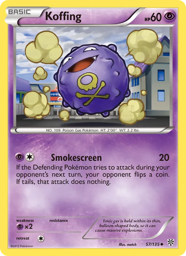 Koffing - Plasma Storm Pokemon Card