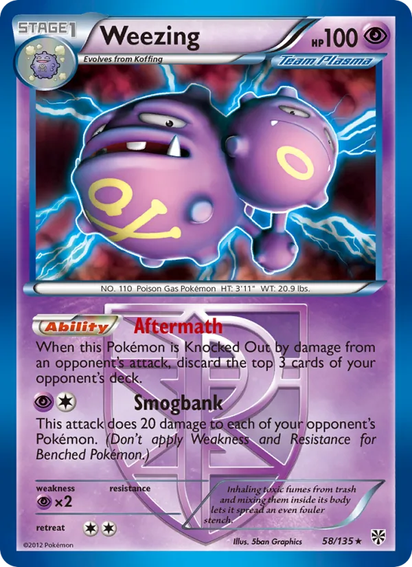 Weezing - Plasma Storm Pokemon Card