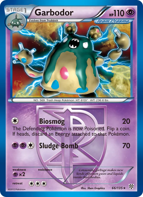 Garbodor - Plasma Storm Pokemon Card
