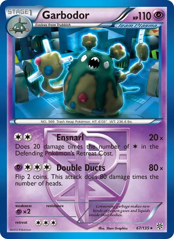 Garbodor - Plasma Storm Pokemon Card