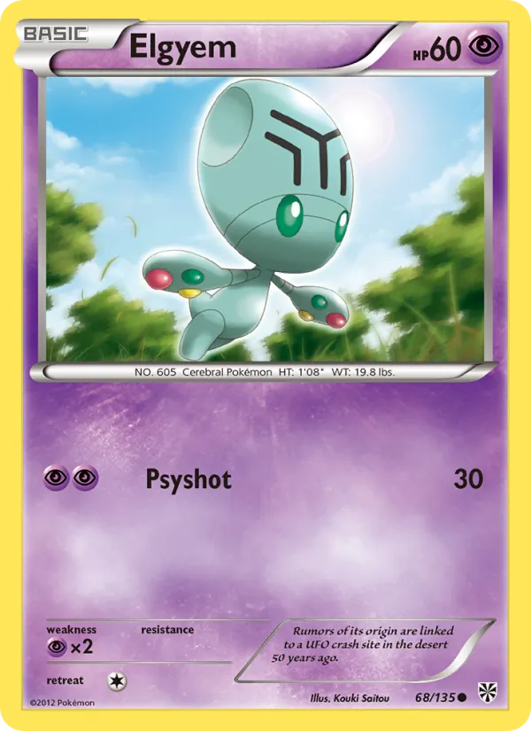 Elgyem - Plasma Storm Pokemon Card