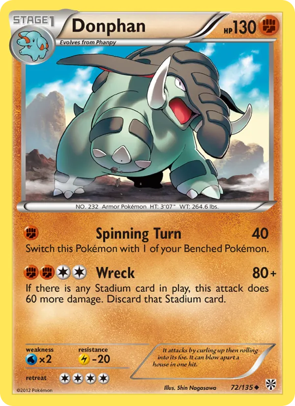 Donphan - Plasma Storm Pokemon Card