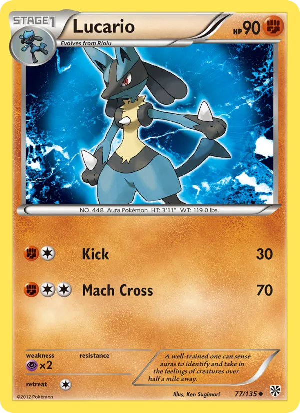 Lucario - Plasma Storm Pokemon Card