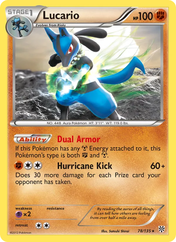 Lucario - Plasma Storm Pokemon Card