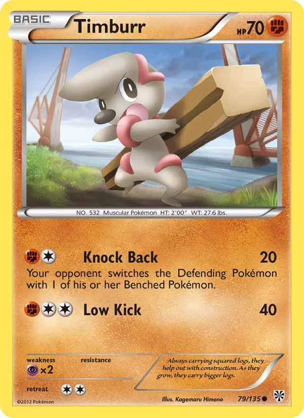 Timburr - Plasma Storm Pokemon Card