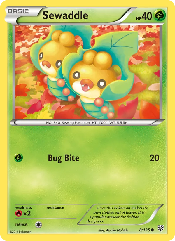 Sewaddle - Plasma Storm Pokemon Card