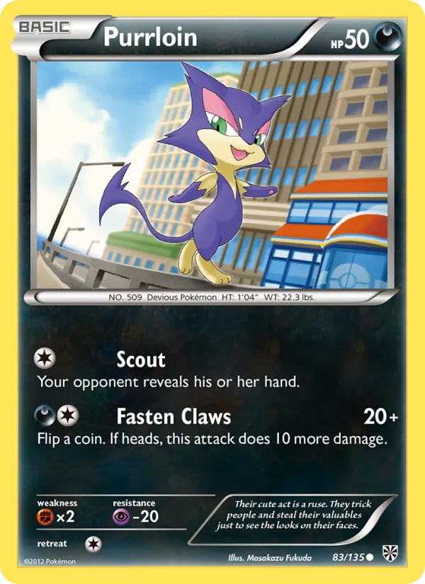Purrloin - Plasma Storm Pokemon Card
