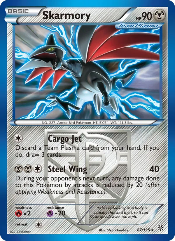 Skarmory - Plasma Storm Pokemon Card