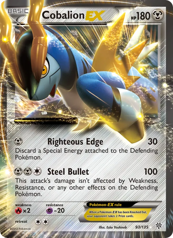 Cobalion-EX - Plasma Storm Pokemon Card