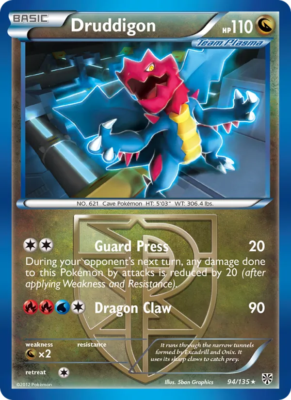Druddigon - Plasma Storm Pokemon Card