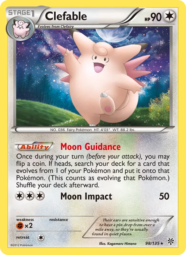 Clefable - Plasma Storm Pokemon Card