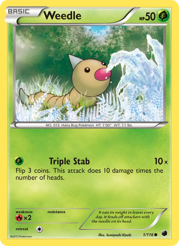 Weedle - Plasma Freeze Pokemon Card