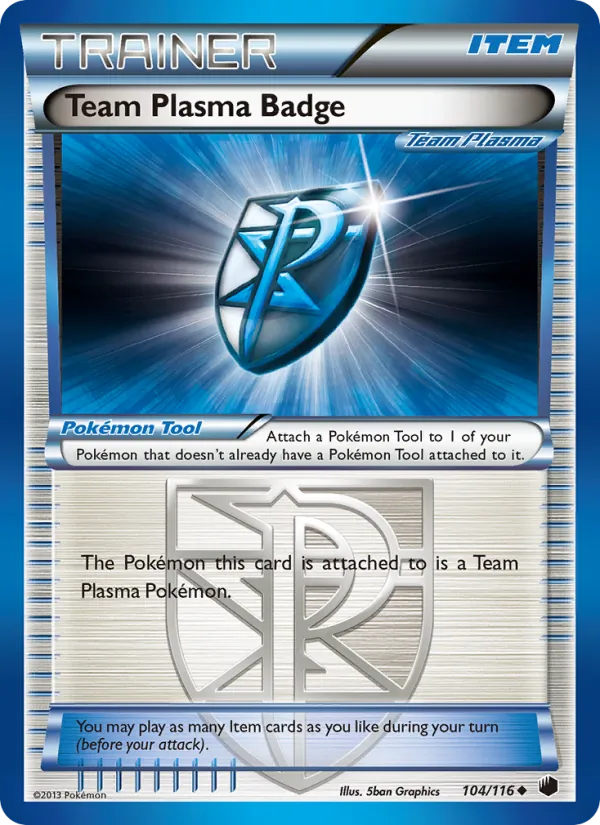 Team Plasma Badge - Plasma Freeze Pokemon Card