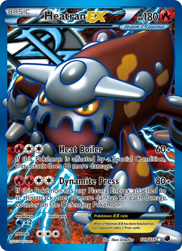 Heatran-EX - Plasma Freeze Pokemon Card