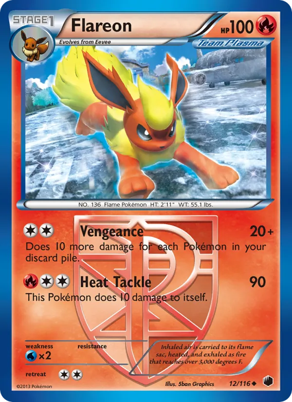 Flareon - Plasma Freeze Pokemon Card