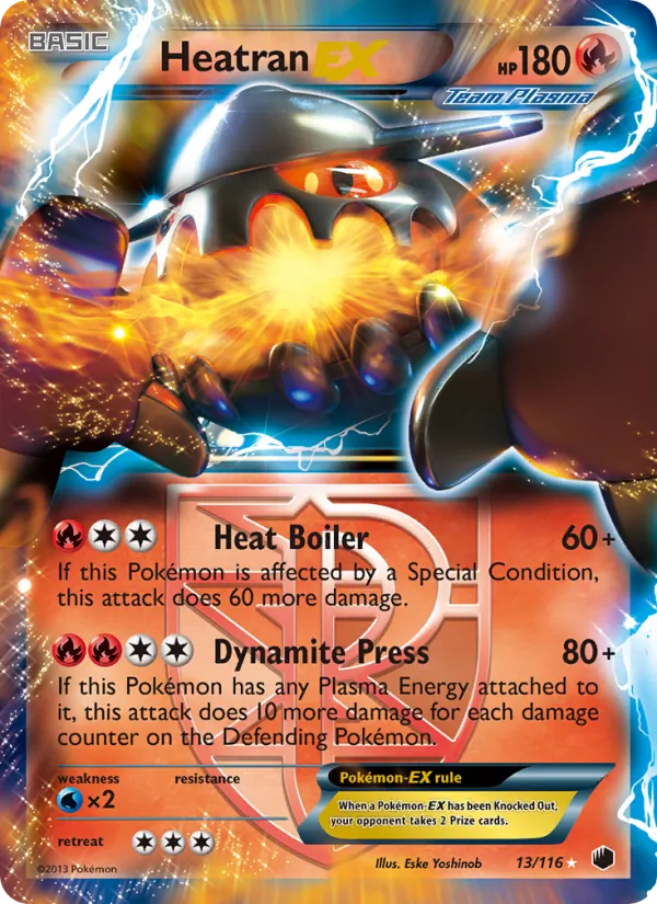 Heatran-EX - Plasma Freeze Pokemon Card