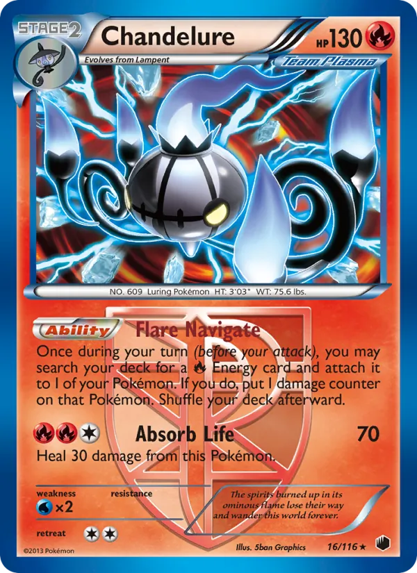 Chandelure - Plasma Freeze Pokemon Card