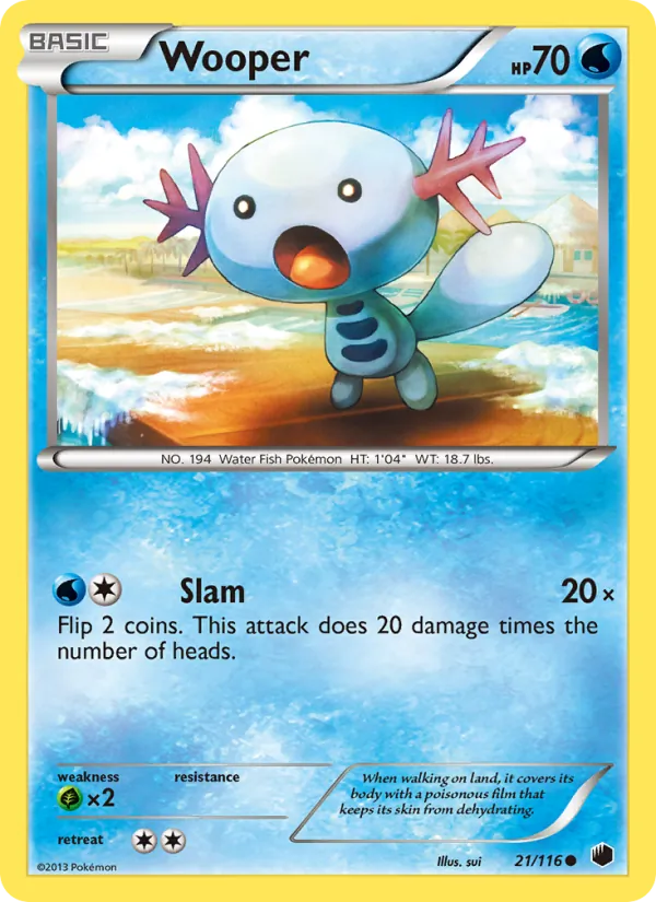 Wooper - Plasma Freeze Pokemon Card