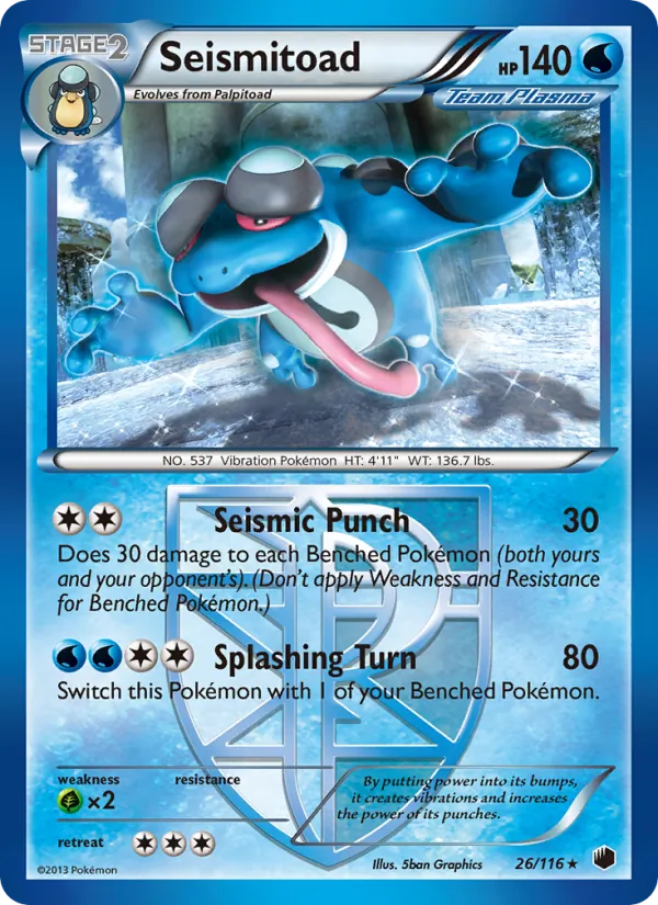 Seismitoad - Plasma Freeze Pokemon Card