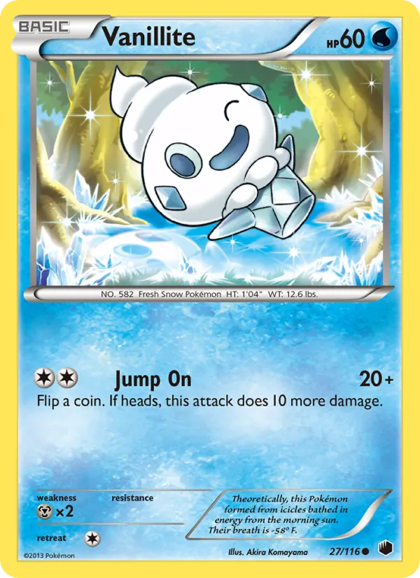 Vanillite - Plasma Freeze Pokemon Card