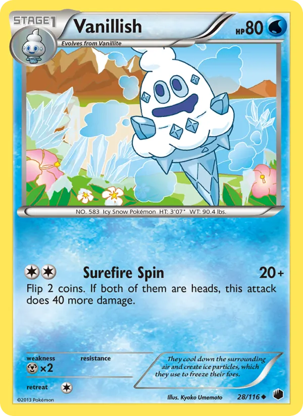 Vanillish - Plasma Freeze Pokemon Card