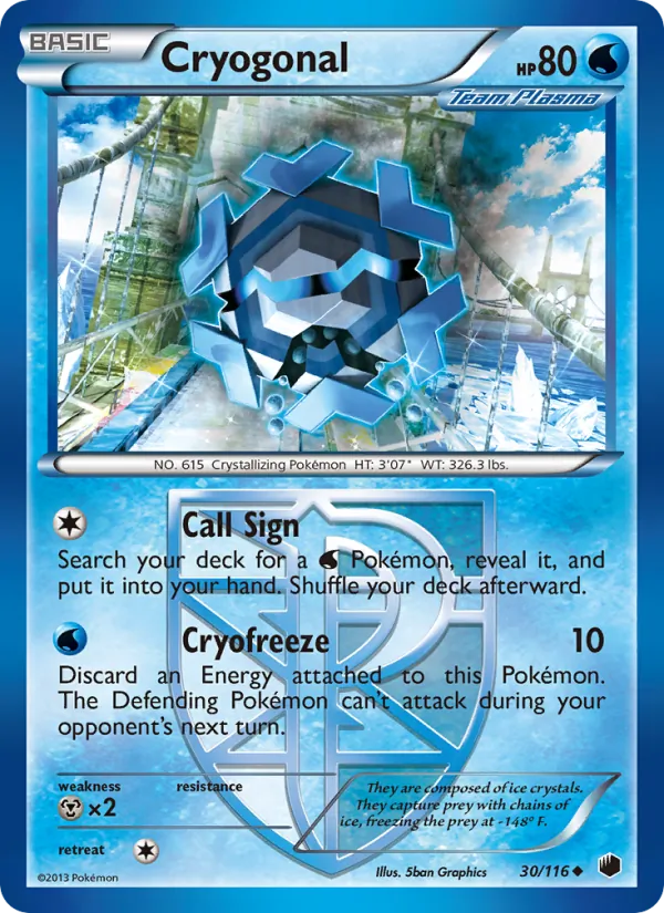 Cryogonal - Plasma Freeze Pokemon Card