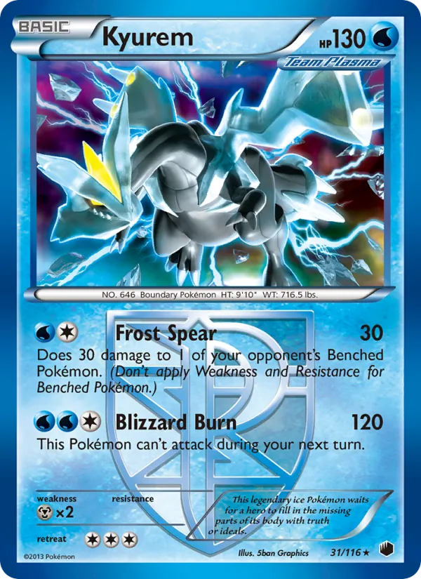Kyurem - Plasma Freeze Pokemon Card