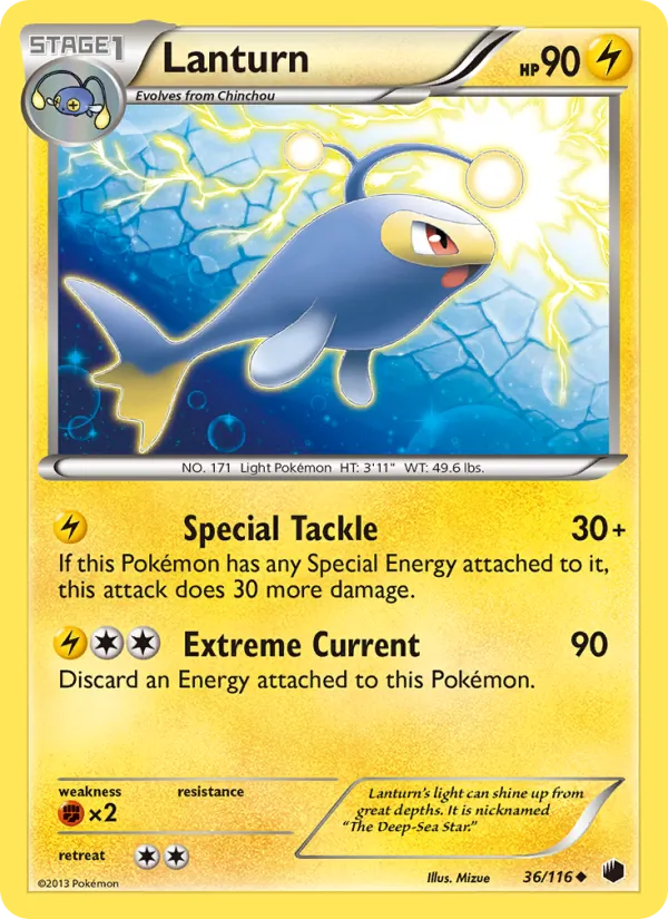 Lanturn - Plasma Freeze Pokemon Card