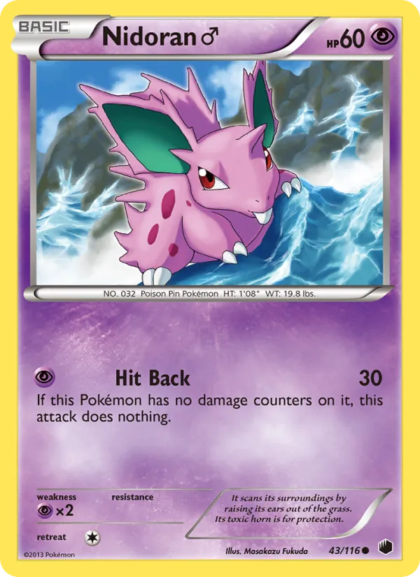 Nidoran♂ - Plasma Freeze Pokemon Card