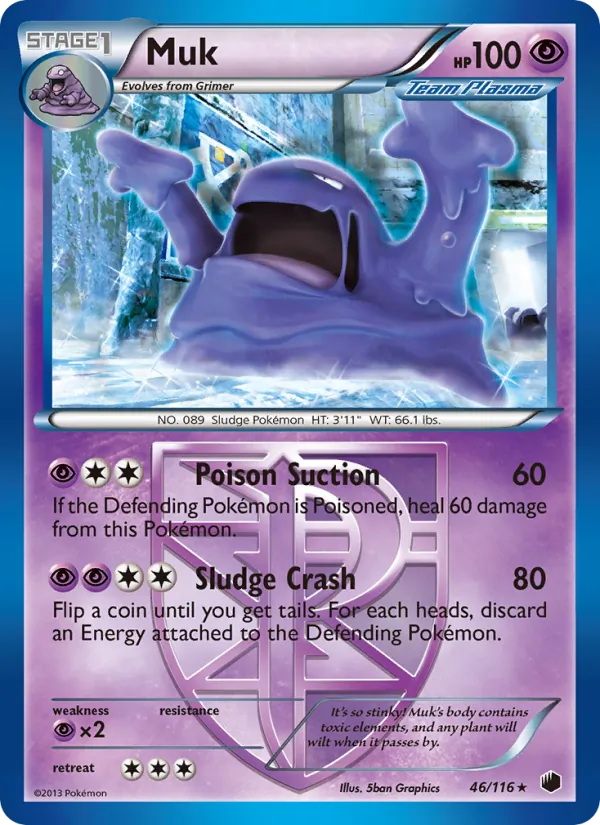 Muk - Plasma Freeze Pokemon Card