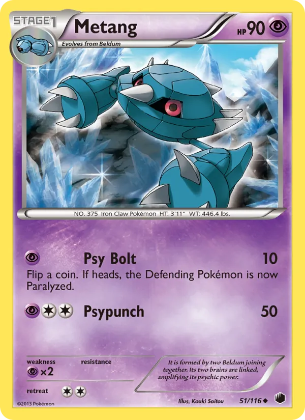 Metang - Plasma Freeze Pokemon Card
