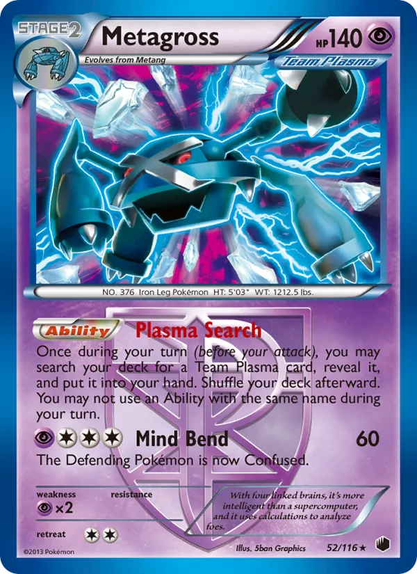 Metagross - Plasma Freeze Pokemon Card
