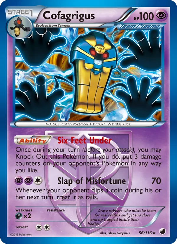 Cofagrigus - Plasma Freeze Pokemon Card