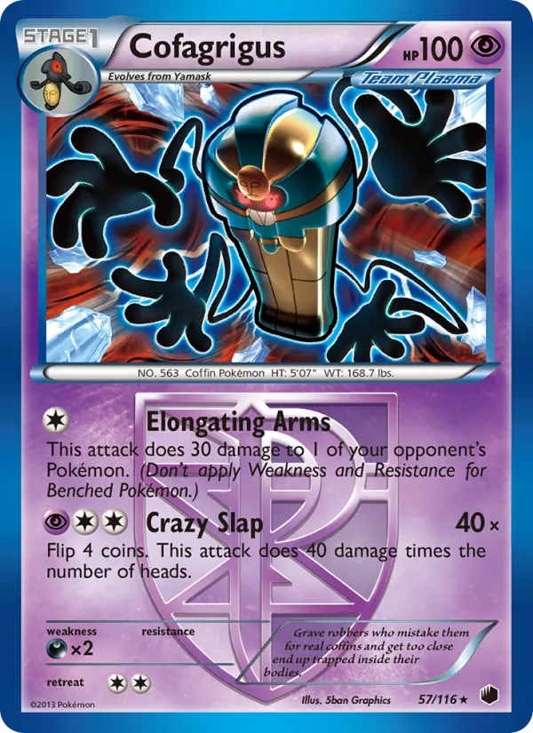 Cofagrigus - Plasma Freeze Pokemon Card