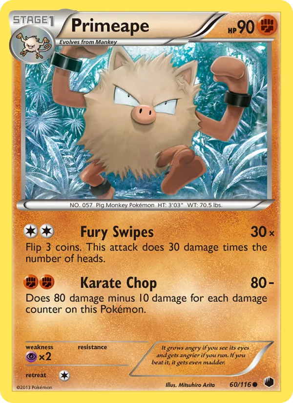 Primeape - Plasma Freeze Pokemon Card