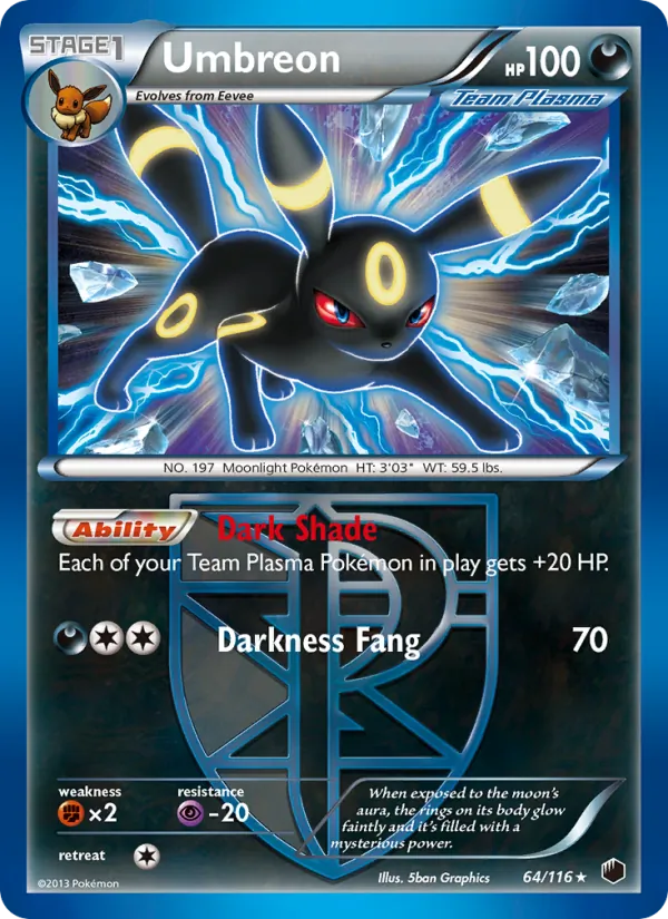 Umbreon - Plasma Freeze Pokemon Card