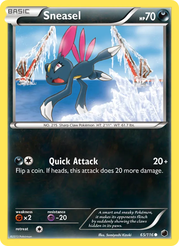 Sneasel - Plasma Freeze Pokemon Card