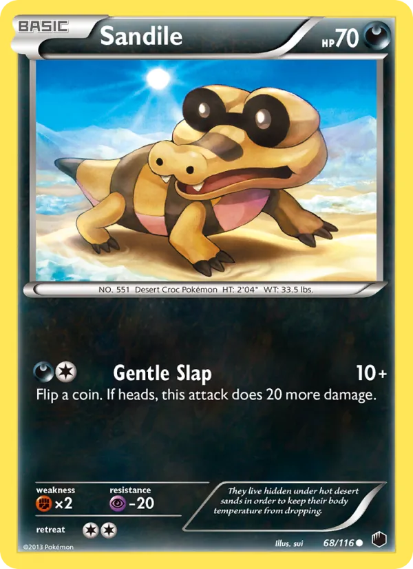 Sandile - Plasma Freeze Pokemon Card